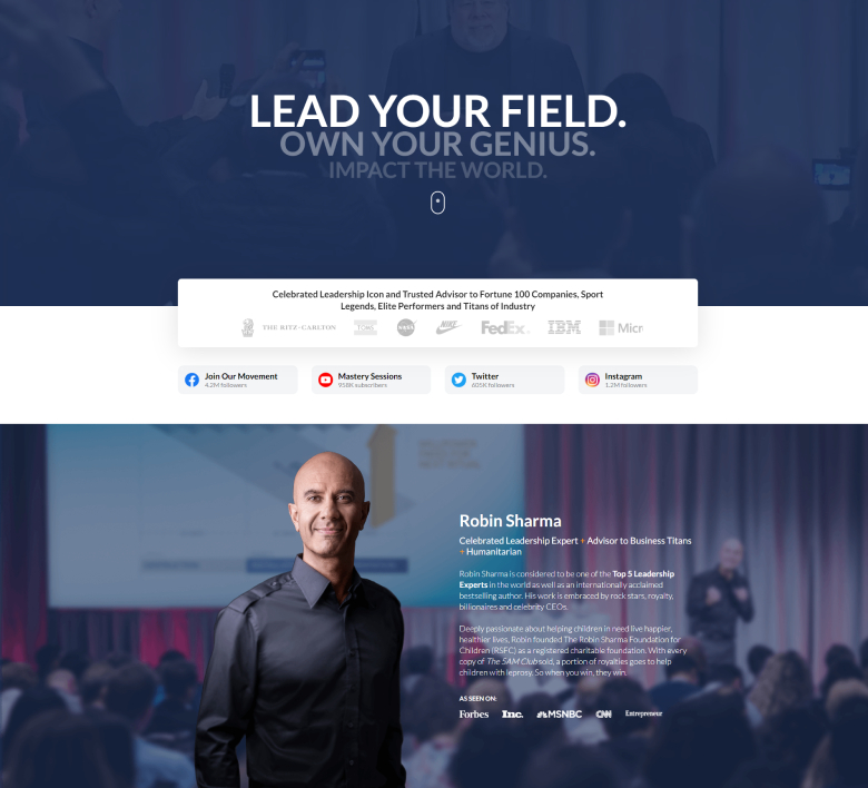 Robin Sharma Website